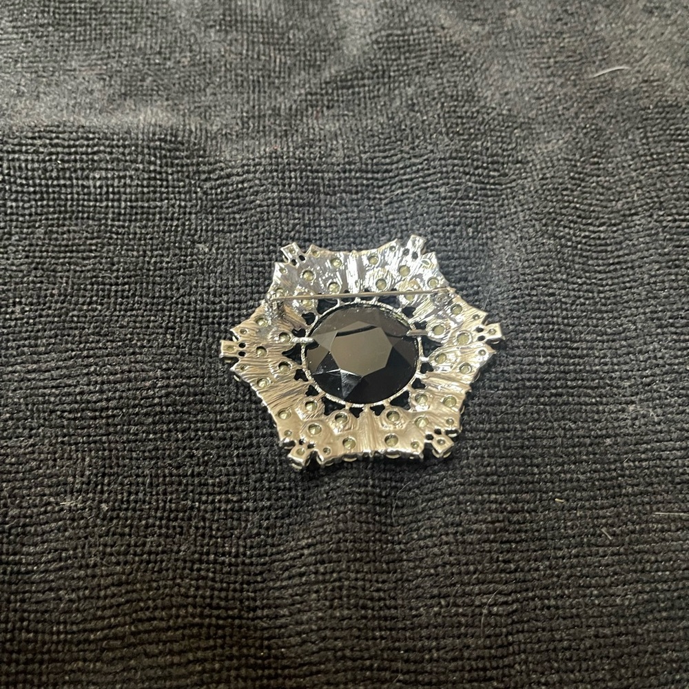 Chico's Silver and Black Statement Brooch